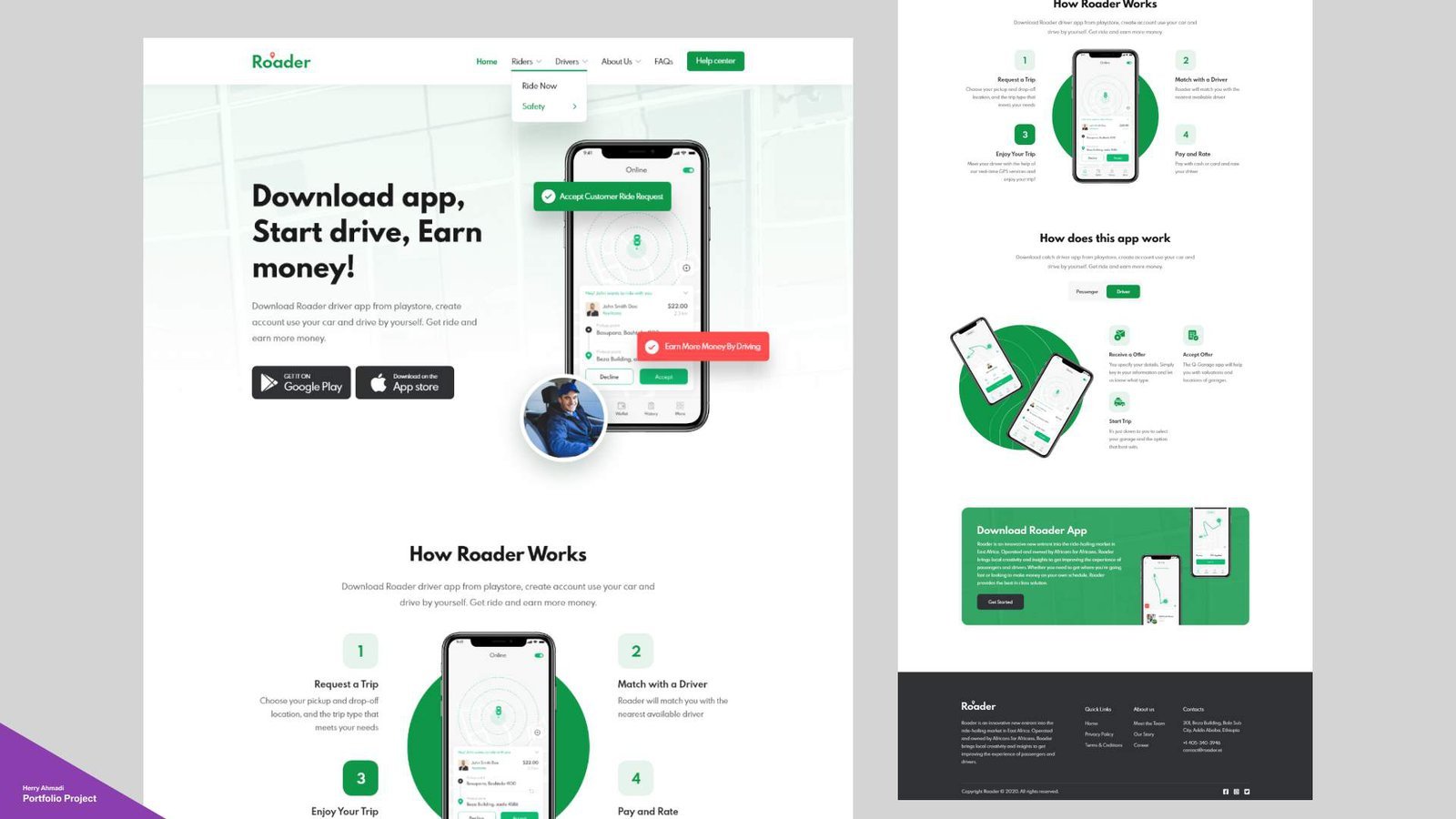 Roader Landing Page